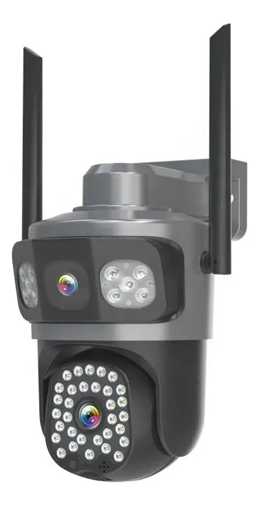 JL PROTEC 4K 8MP Câmera de Segurança 2 Lentes Com Audio e Microfone Câmera 355 Graus Wifi